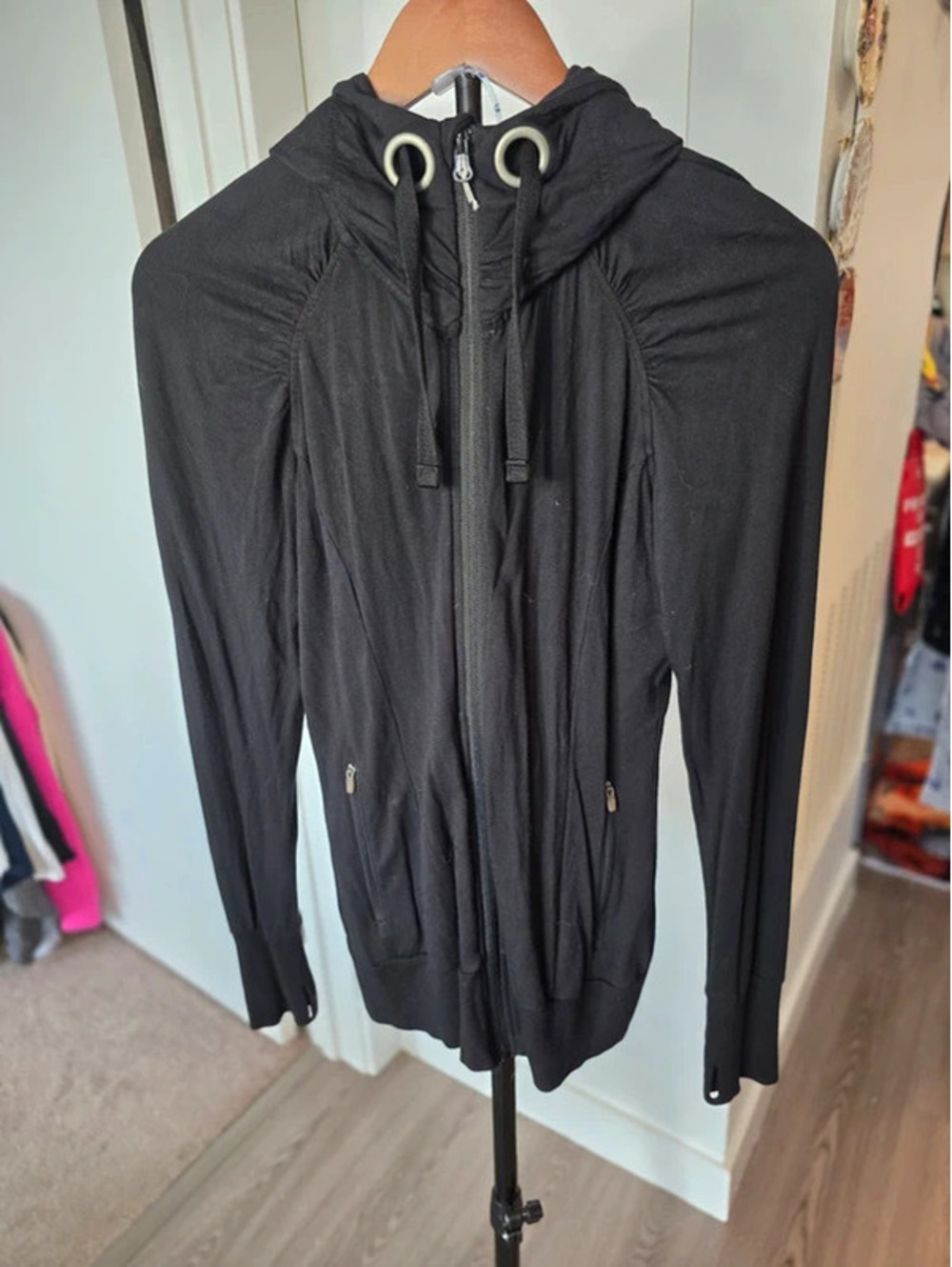 Mondetta Black Full Zip Hoodie Jacket Medium